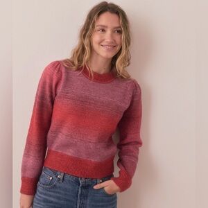 Marine Layer Alma Puff Sleeve Sweater - Large / Warm Ombre